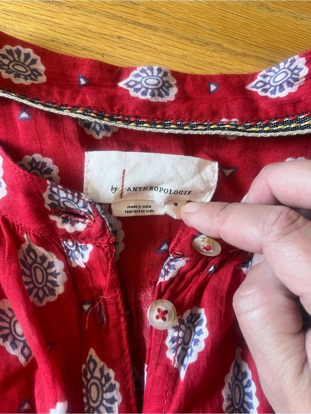 Women's Anthropologie Pamela Blouse Sz m - Picture 3 of 9